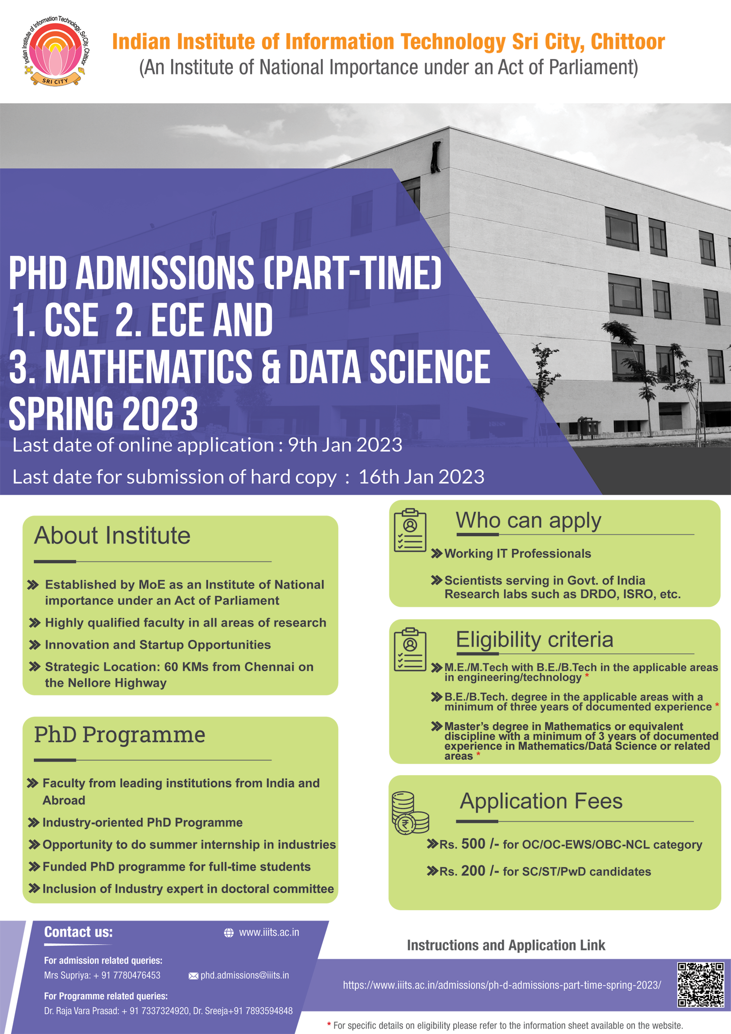 part time phd programme in india