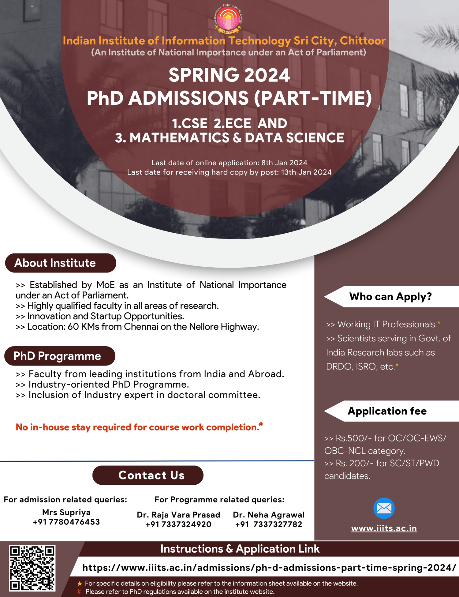 phd india part time